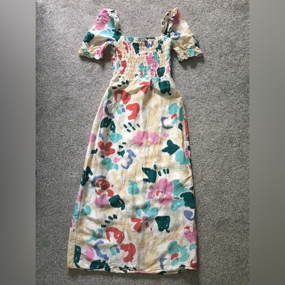 & Other Stories | Abstract Print Puff Sleeve Dress - Picture 2 of 3